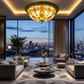 CDH 16" Tiffany Style Flush Mount Ceiling Lights with 40cm Shade (16044CM)