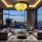 CDH 16" Tiffany Style Flush Mount Ceiling Lights with 40cm Shade (12103CM)