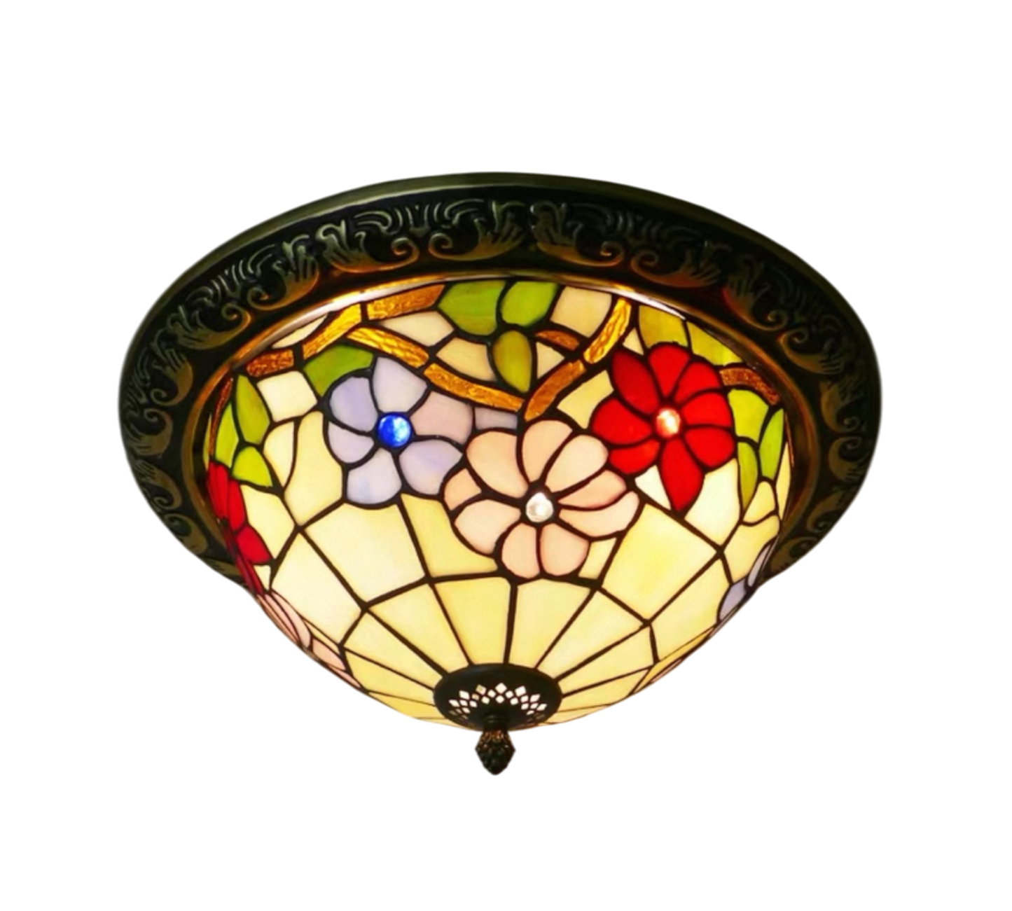 CDH 12” Tiffany Style Flush Mount Ceiling Lights with 30cm Shade (11002SM)