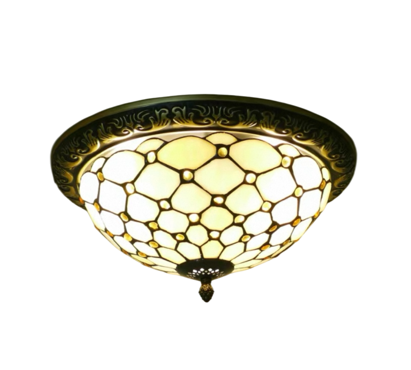CDH 12” Tiffany Style Flush Mount Ceiling Lights with 30cm Shade (12010SM)