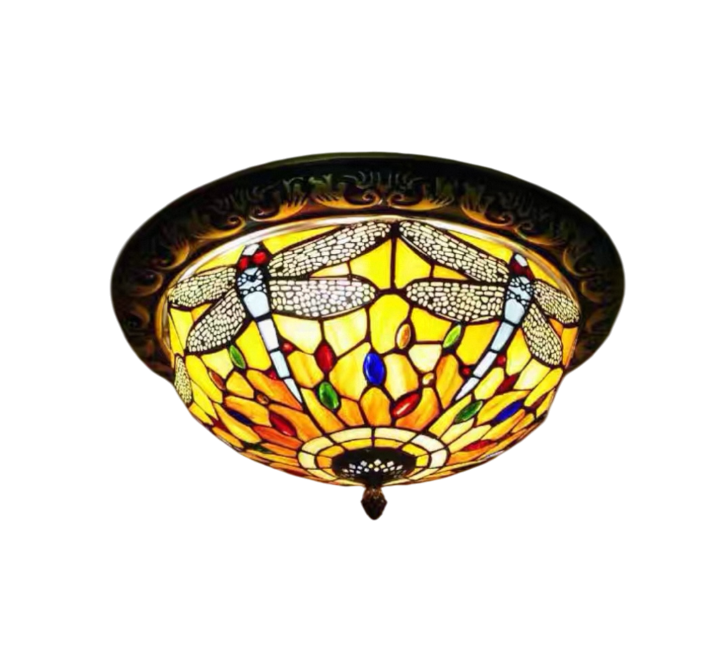 CDH 12” Tiffany Style Flush Mount Ceiling Lights with 30cm Shade (12035SM)
