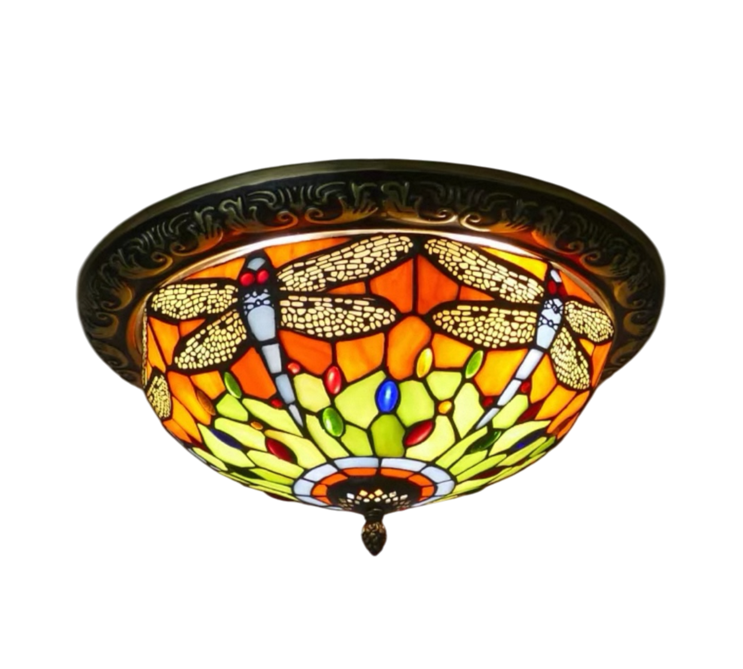 CDH 12” Tiffany Style Flush Mount Ceiling Lights with 30cm Shade (12062SM)