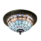 CDH 12” Tiffany Style Flush Mount Ceiling Lights with 30cm Shade (12101SM)