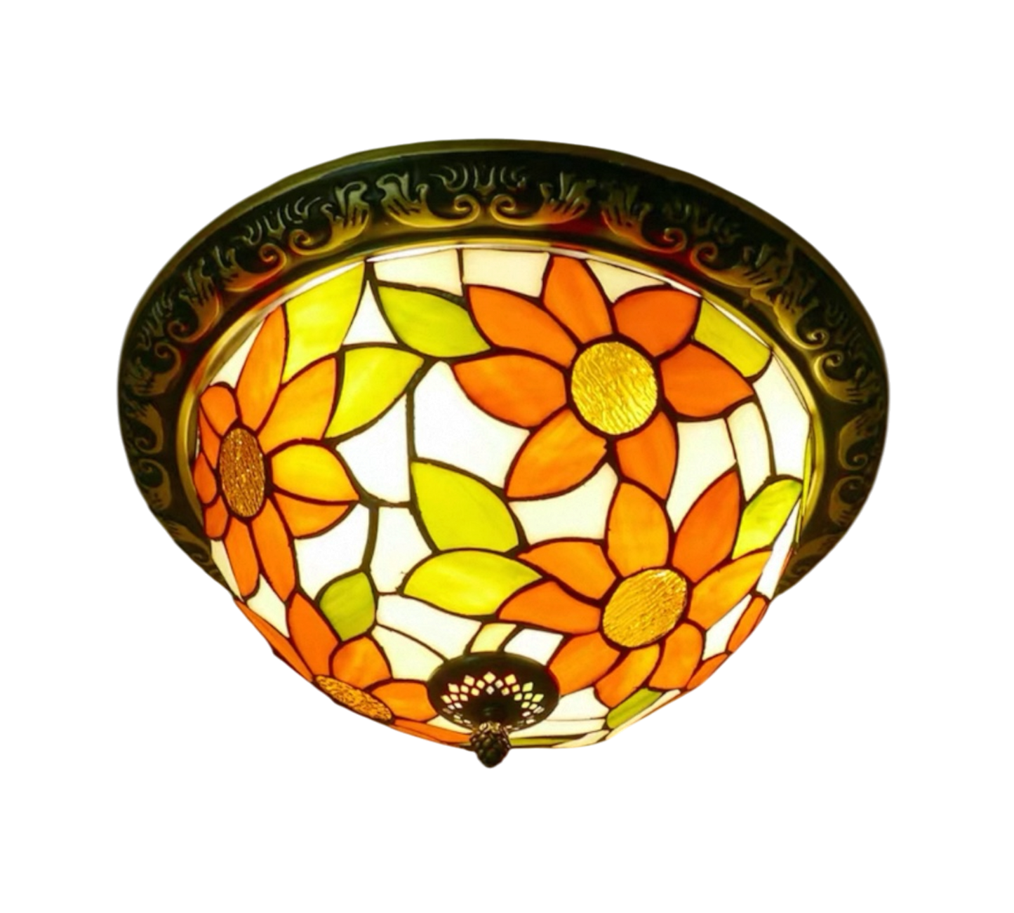 CDH 12” Tiffany Style Flush Mount Ceiling Lights with 30cm Shade (12068SM)