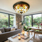 CDH 12” Tiffany Style Flush Mount Ceiling Lights with 30cm Shade (12025SM)