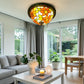 CDH 12” Tiffany Style Flush Mount Ceiling Lights with 30cm Shade (12068SM)