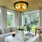 CDH 12” Tiffany Style Flush Mount Ceiling Lights with 30cm Shade (16044SM)