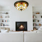 CDH 12” Tiffany Style Flush Mount Ceiling Lights with 30cm Shade (12025SM)