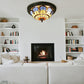 CDH 12” Tiffany Style Flush Mount Ceiling Lights with 30cm Shade (12025BSM)
