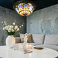 CDH 12” Tiffany Style Flush Mount Ceiling Lights with 30cm Shade (12025BSM)