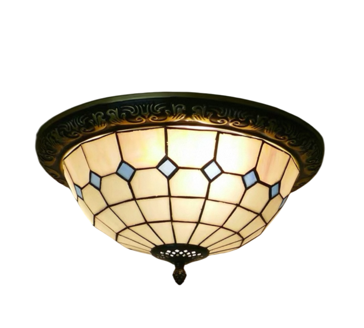 CDH 12” Tiffany Style Flush Mount Ceiling Lights with 30cm Shade (26009SM)