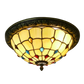 CDH 12” Tiffany Style Flush Mount Ceiling Lights with 30cm Shade (12103SM)