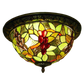 CDH 12” Tiffany Style Flush Mount Ceiling Lights with 30cm Shade (16059ASM)