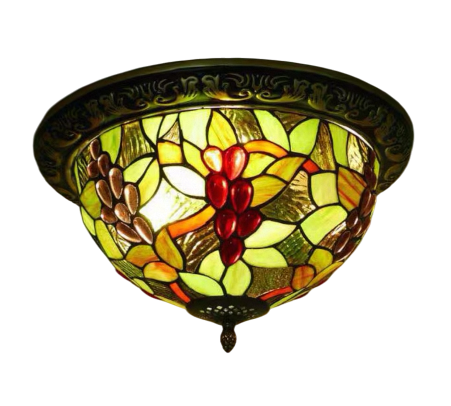 CDH 12” Tiffany Style Flush Mount Ceiling Lights with 30cm Shade (16059ASM)