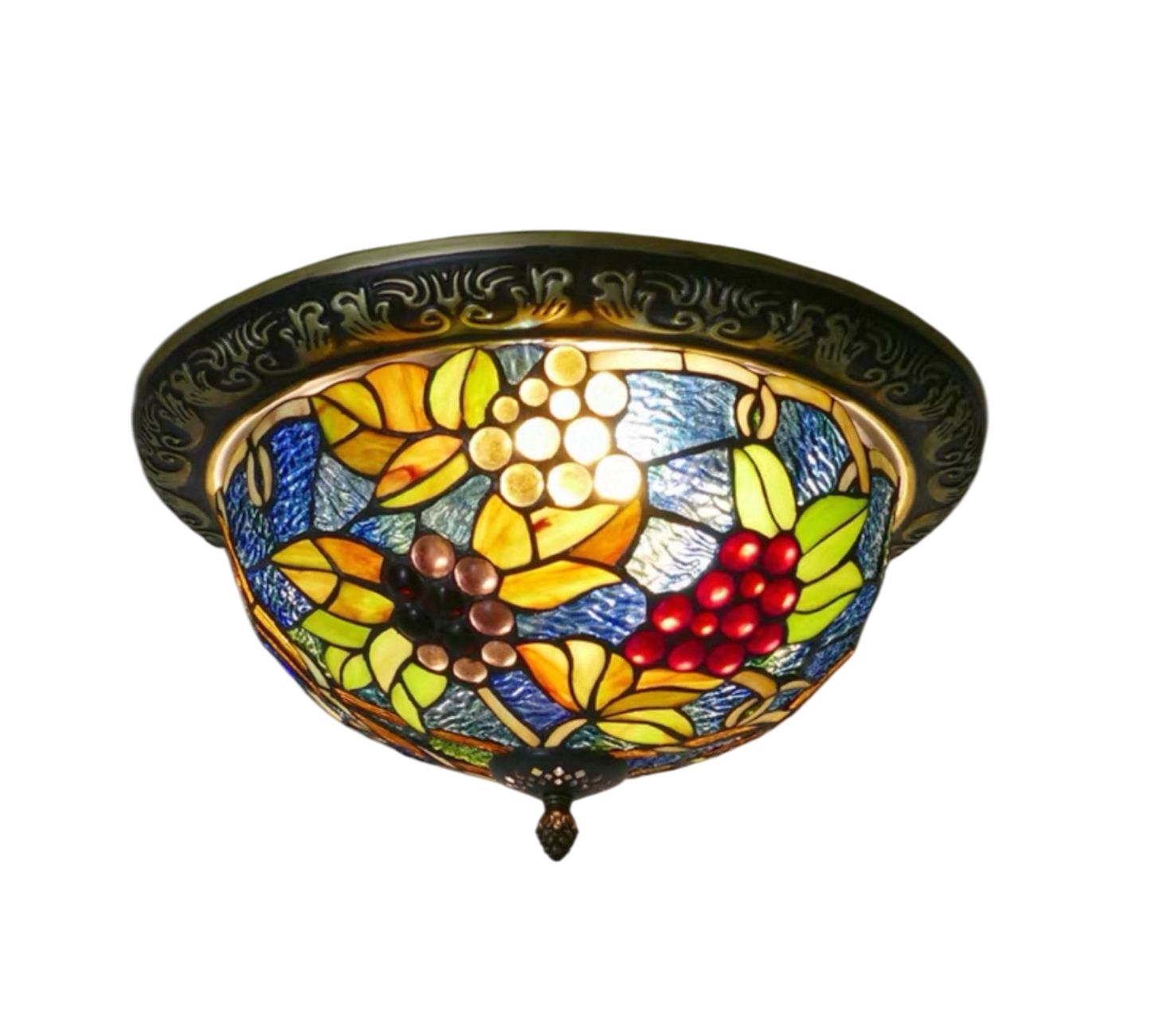 CDH 12” Tiffany Style Flush Mount Ceiling Lights with 30cm Shade (12099SM)
