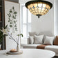 CDH 12” Tiffany Style Flush Mount Ceiling Lights with 30cm Shade (26009SM)