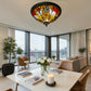CDH 12” Tiffany Style Flush Mount Ceiling Lights with 30cm Shade (15016SM)