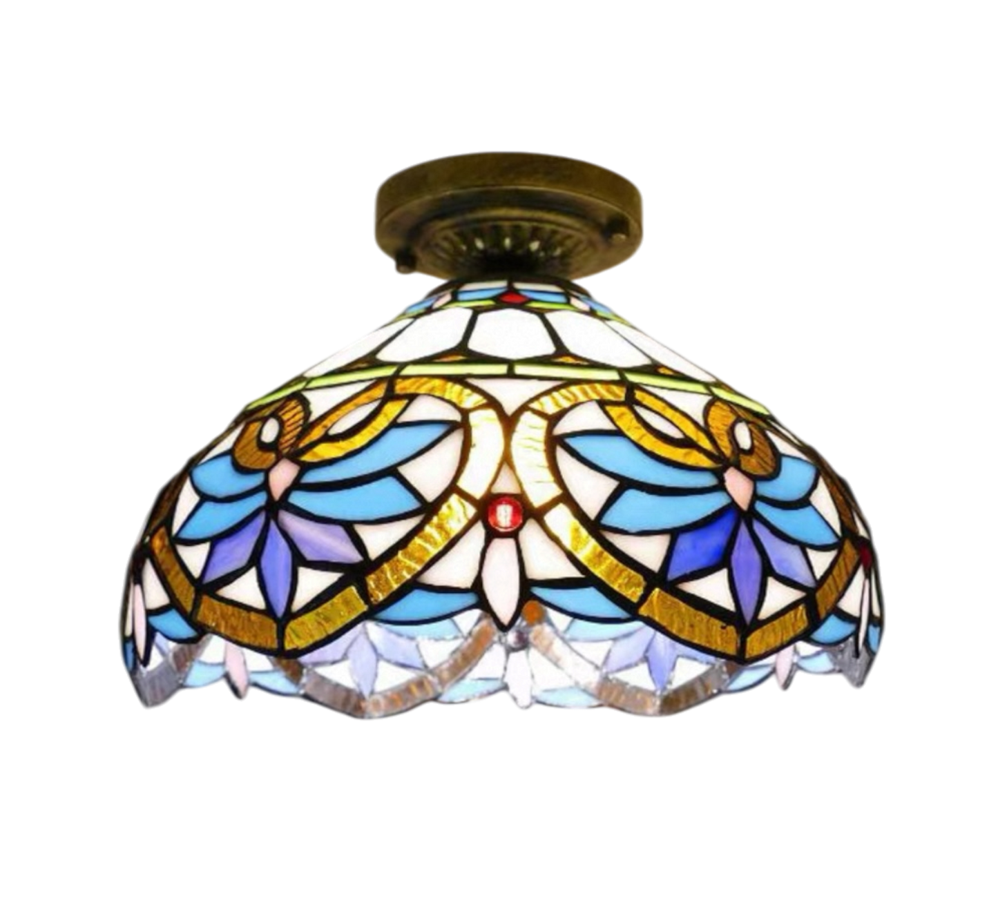 CDH 12” Tiffany Style Downlight Ceiling Lights with 30cm Shade (15045DL)