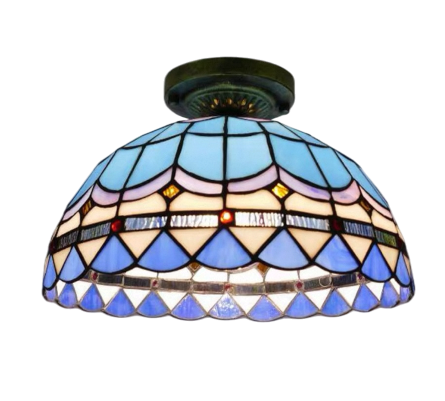 CDH 12” Tiffany Style Downlight Ceiling Lights with 30cm Shade (12101DL)