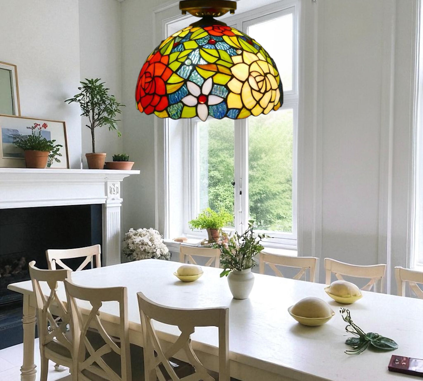 CDH 12” Tiffany Style Downlight Ceiling Lights with 30cm Shade (15013DL)