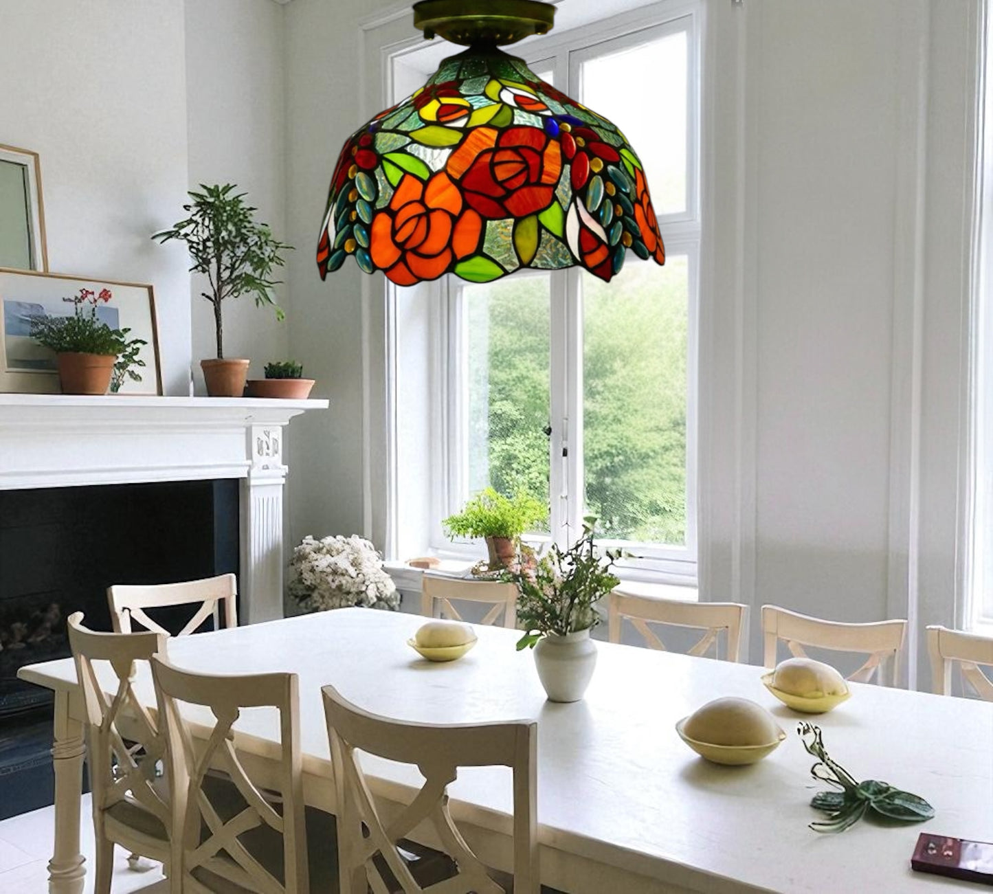 CDH 12” Tiffany Style Downlight Ceiling Lights with 30cm Shade (15012DL)