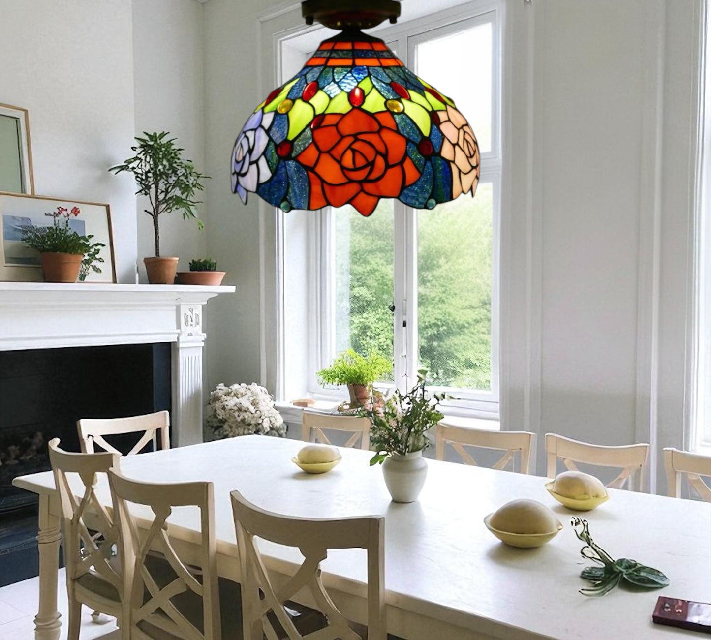 CDH 12” Tiffany Style Downlight Ceiling Lights with 30cm Shade (12063DL)