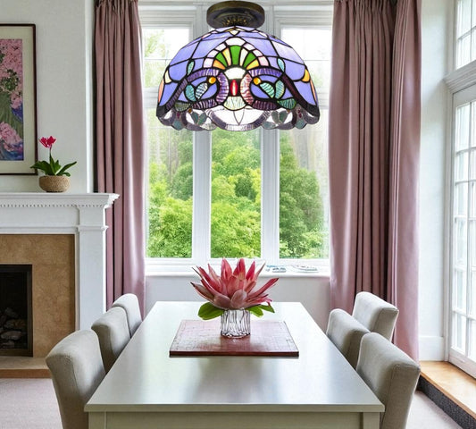 CDH 12” Tiffany Style Downlight Ceiling Lights with 30cm Shade (15008DL)