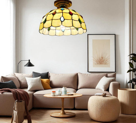 CDH 12” Tiffany Style Downlight Ceiling Lights with 30cm Shade (12103DL)