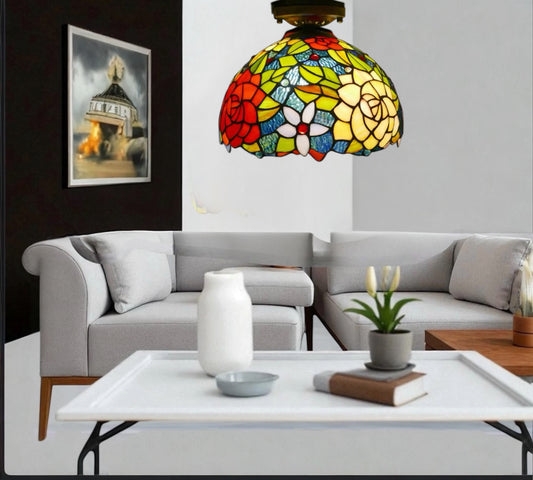 CDH 12” Tiffany Style Downlight Ceiling Lights with 30cm Shade (15013DL)