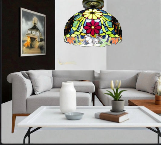 CDH 12” Tiffany Style Downlight Ceiling Lights with 30cm Shade (12096DL)