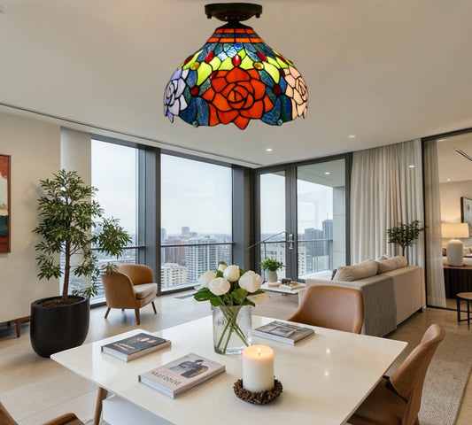 CDH 12” Tiffany Style Downlight Ceiling Lights with 30cm Shade (12063DL)