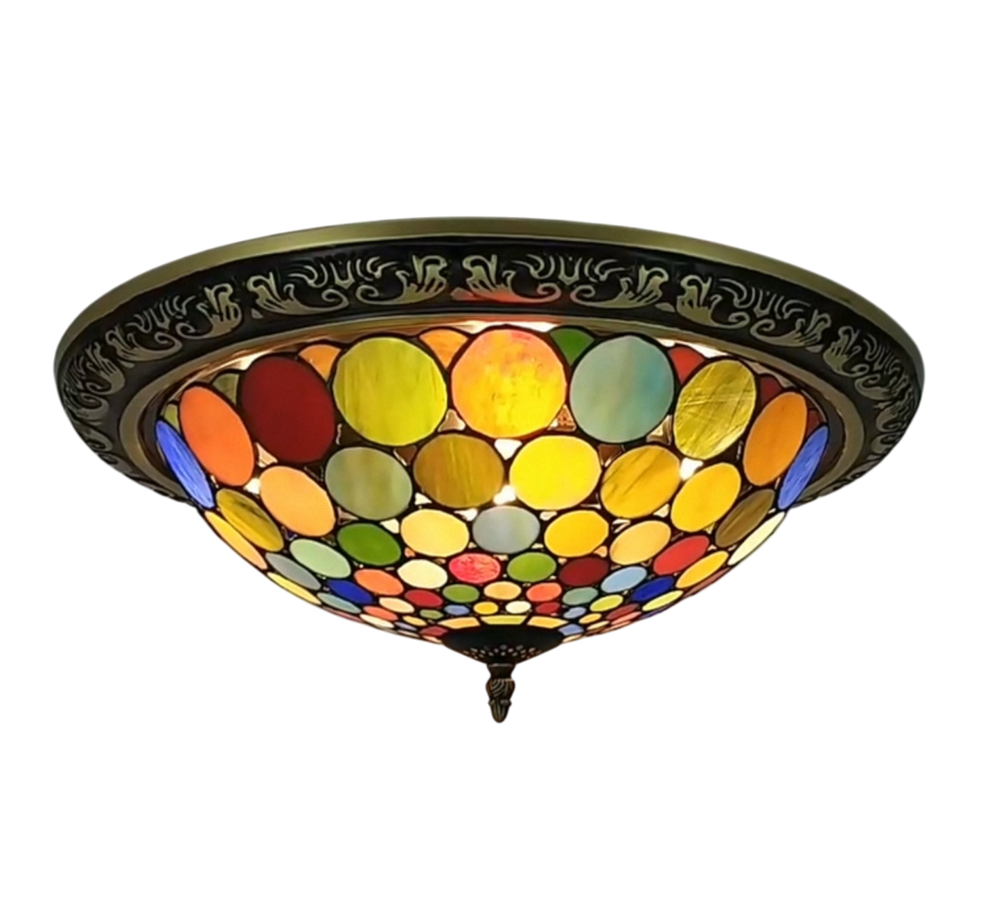CDH 16" Tiffany Style Flush Mount Ceiling Lights with 40cm Shade (16041CM)
