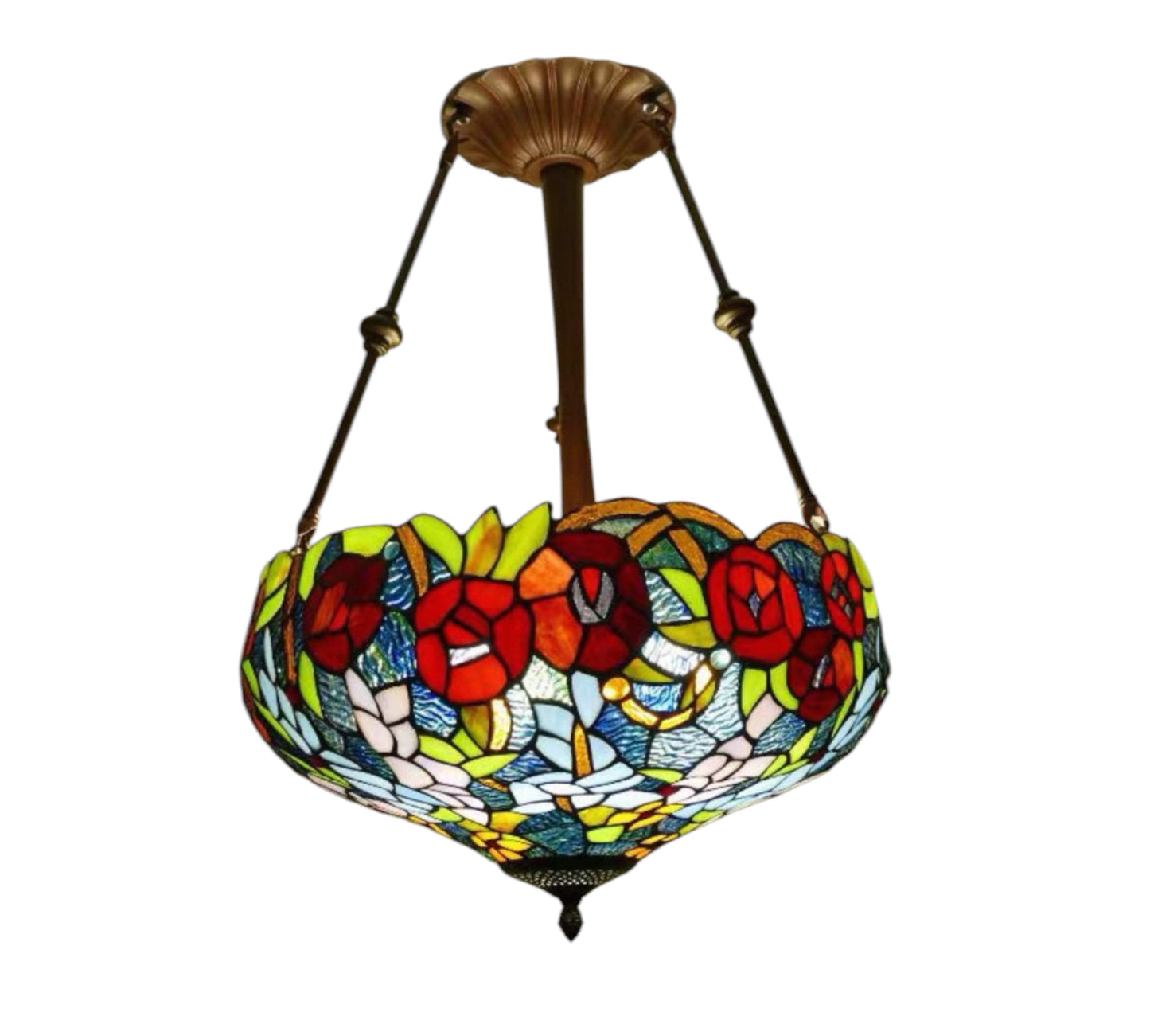 CDH 16" Tiffany Upright Lamp 40cm shade (16116CR)