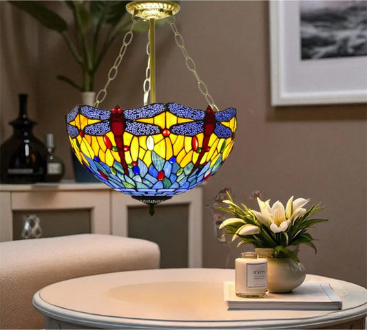 CDH 16" Tiffany Upright Lamp 40cm shade (16117CR)