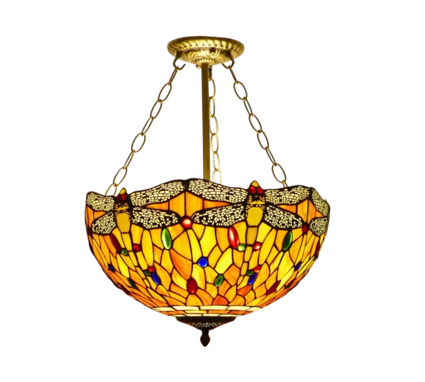 CDH 16" Tiffany Upright Lamp 40cm shade (16035CR)
