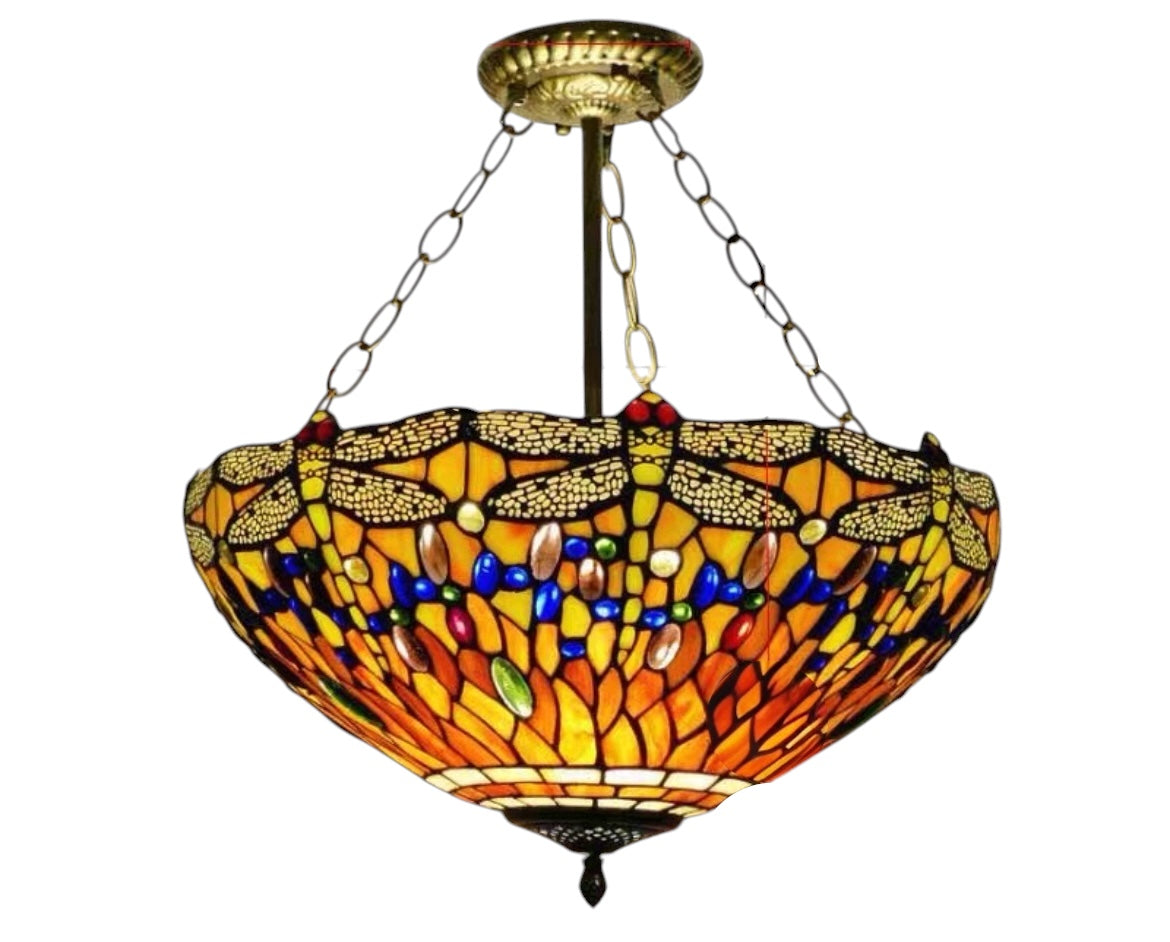 CDH 18" XLARGE Tiffany Upright Lamp 46cm shade (16035XCR)