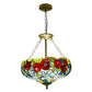 CDH 16" Tiffany Upright Lamp 40cm shade (16116CR HC) for High Ceiling