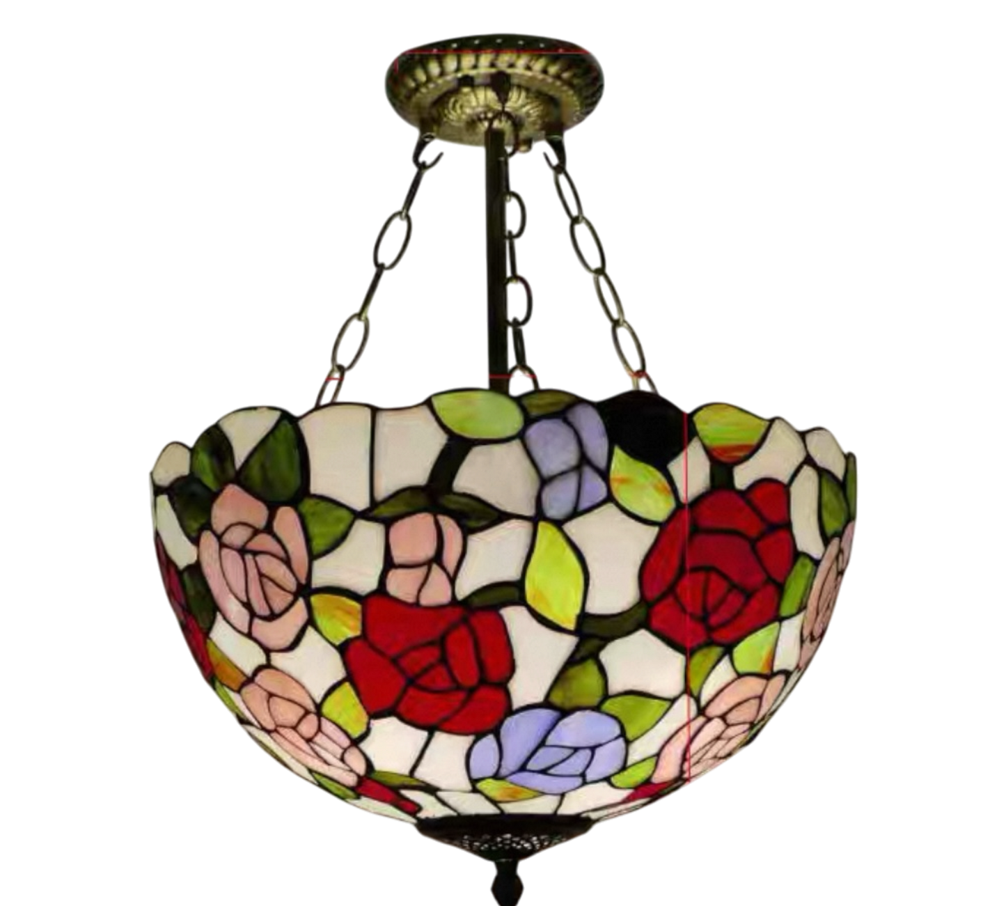 CDH 16" Tiffany Upright Lamp 40cm shade (15018CR)