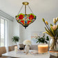 CDH 16" Tiffany Upright Lamp 40cm shade (16118CR)