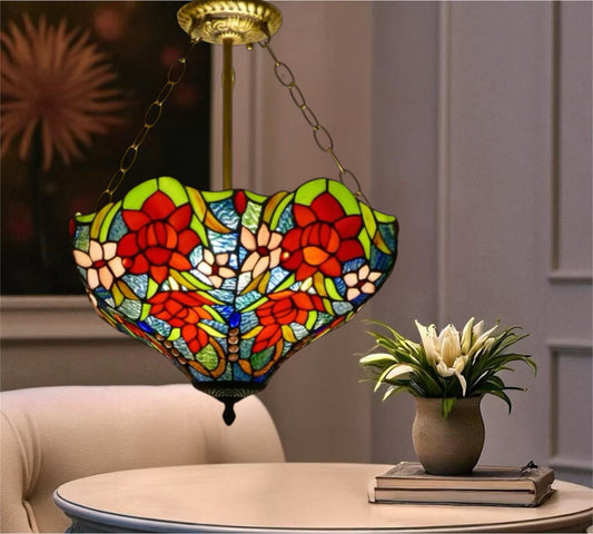 CDH 16" Tiffany Upright Lamp 40cm shade (16118CR)