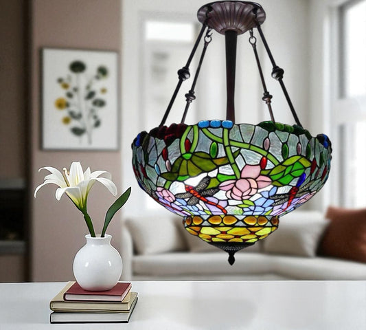 CDH 18" XLARGE Tiffany Upright Lamp 46cm shade (19003CR)