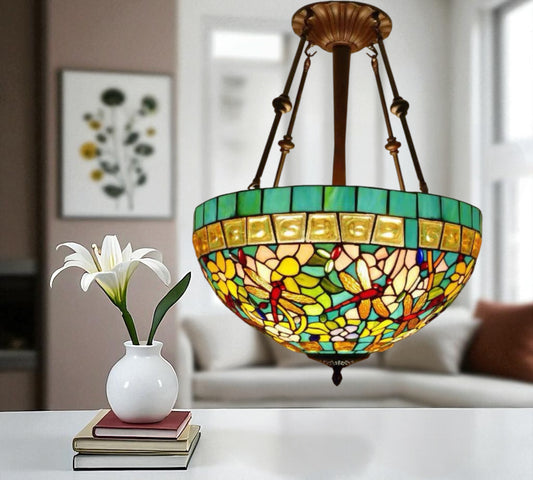 CDH 18" XLARGE Tiffany Upright Lamp 46cm shade (19004CR)
