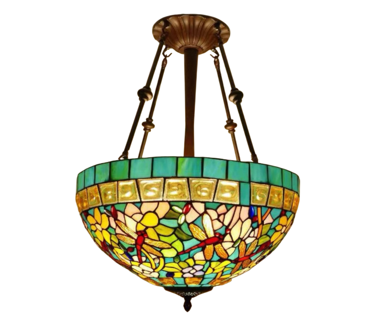 CDH 18" XLARGE Tiffany Upright Lamp 46cm shade (19004CR)