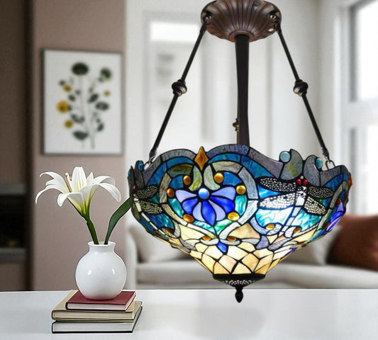 CDH 18" XLARGE Tiffany Upright Lamp 46cm shade (19097CR)