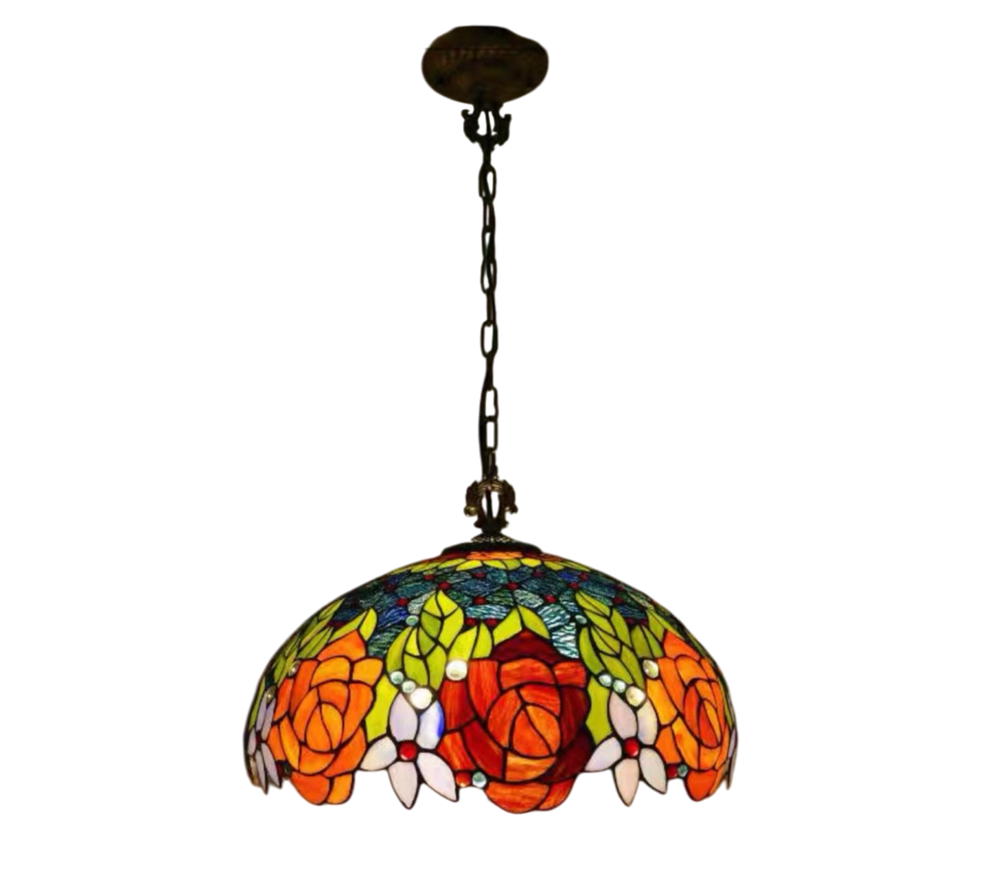 CDH 18" XLARGE Tiffany Pendant Lamp 46cm shade (15013CX)