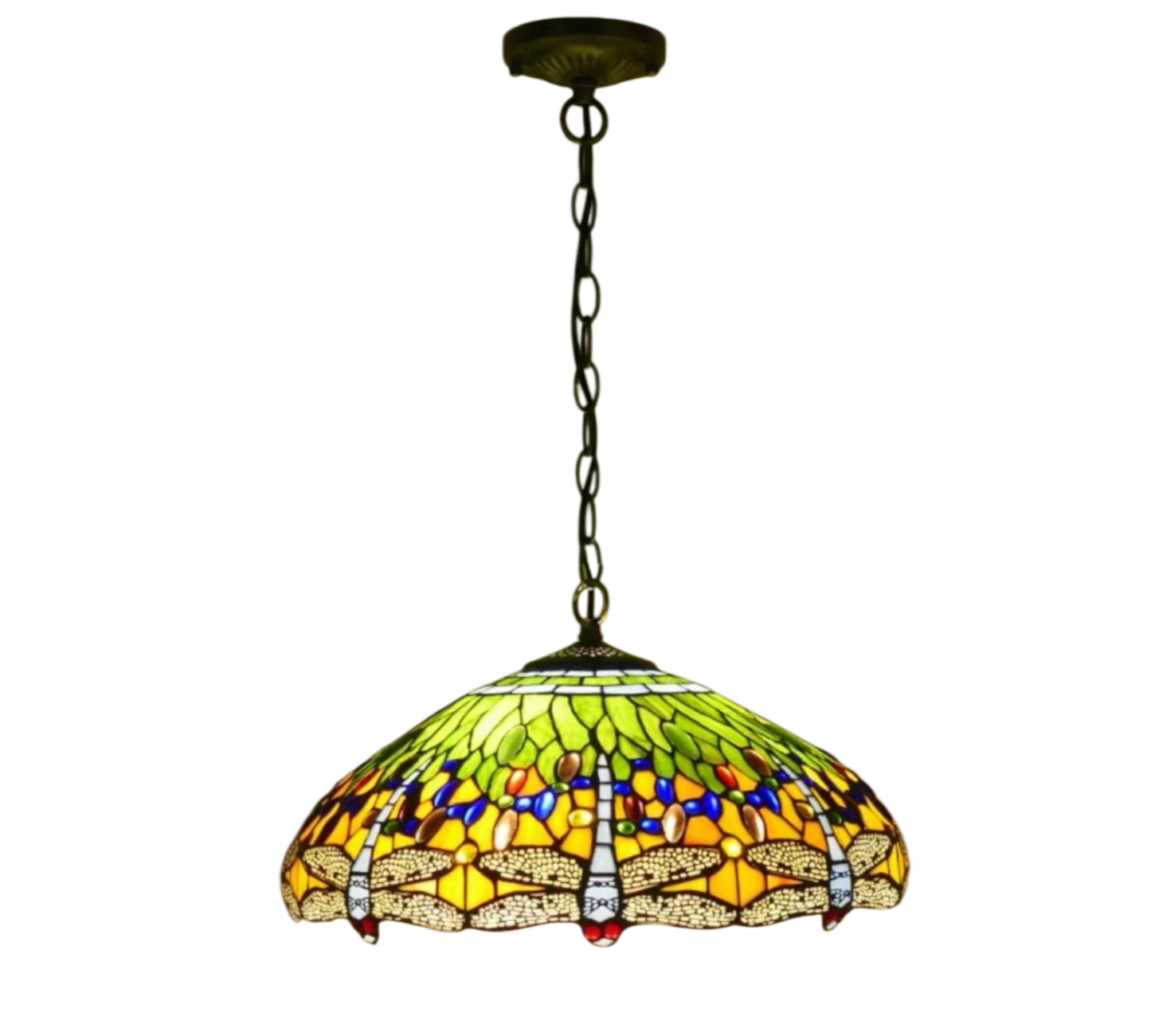 CDH 18" XLARGE Tiffany Pendant Lamp 46cm shade (16035GPX)