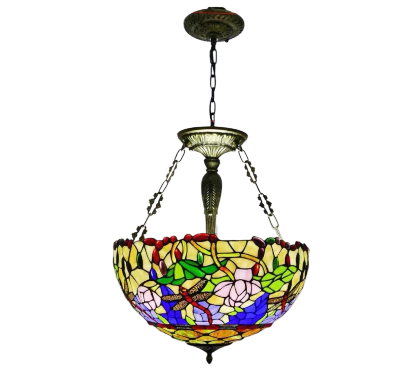 CDH 18" XLARGE Tiffany Upright Lamp 46cm shade (19010CR HC)