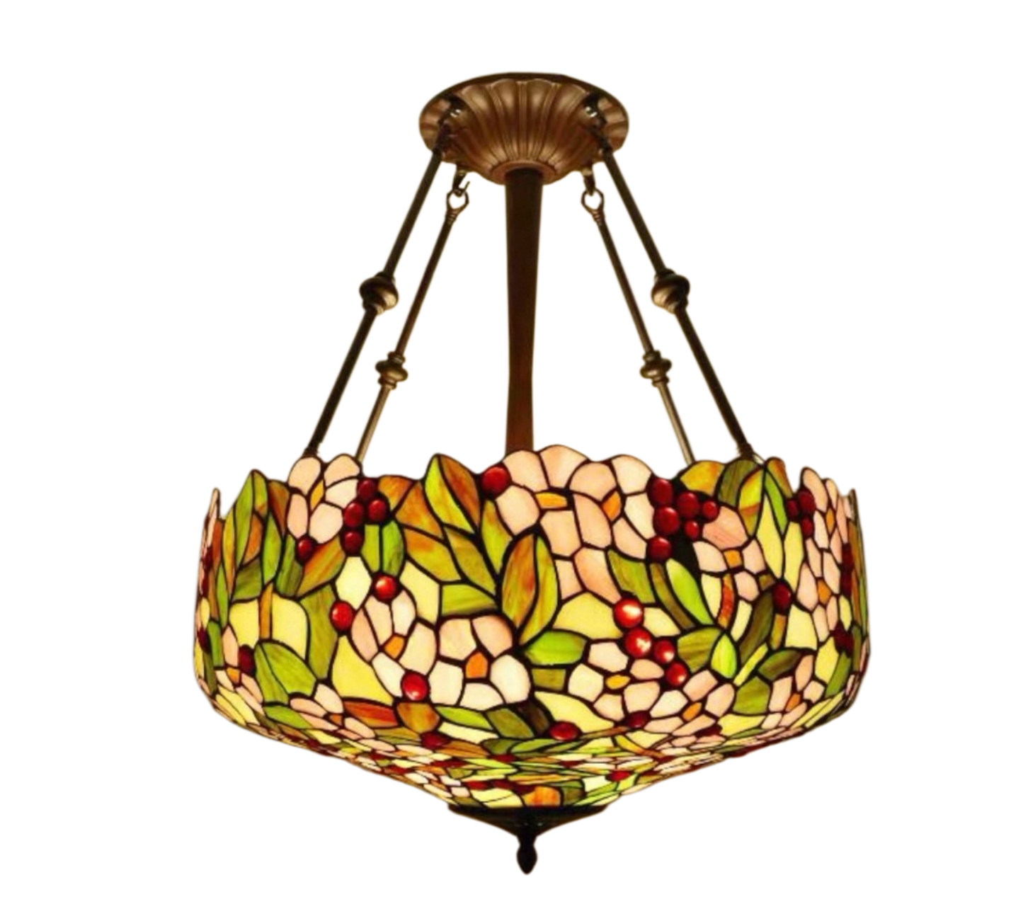 CDH 20” XLARGE Tiffany Upright Lamp with 50cm shade (19047XCR)