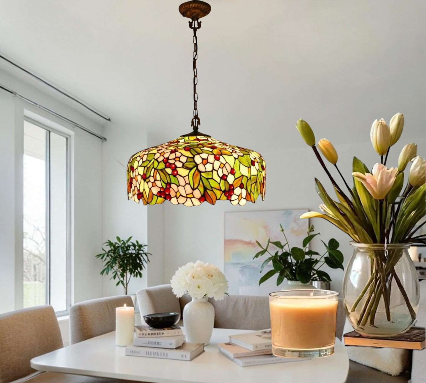 CDH 20" Tiffany Pendant Lamp 50cm shade (19047CX)