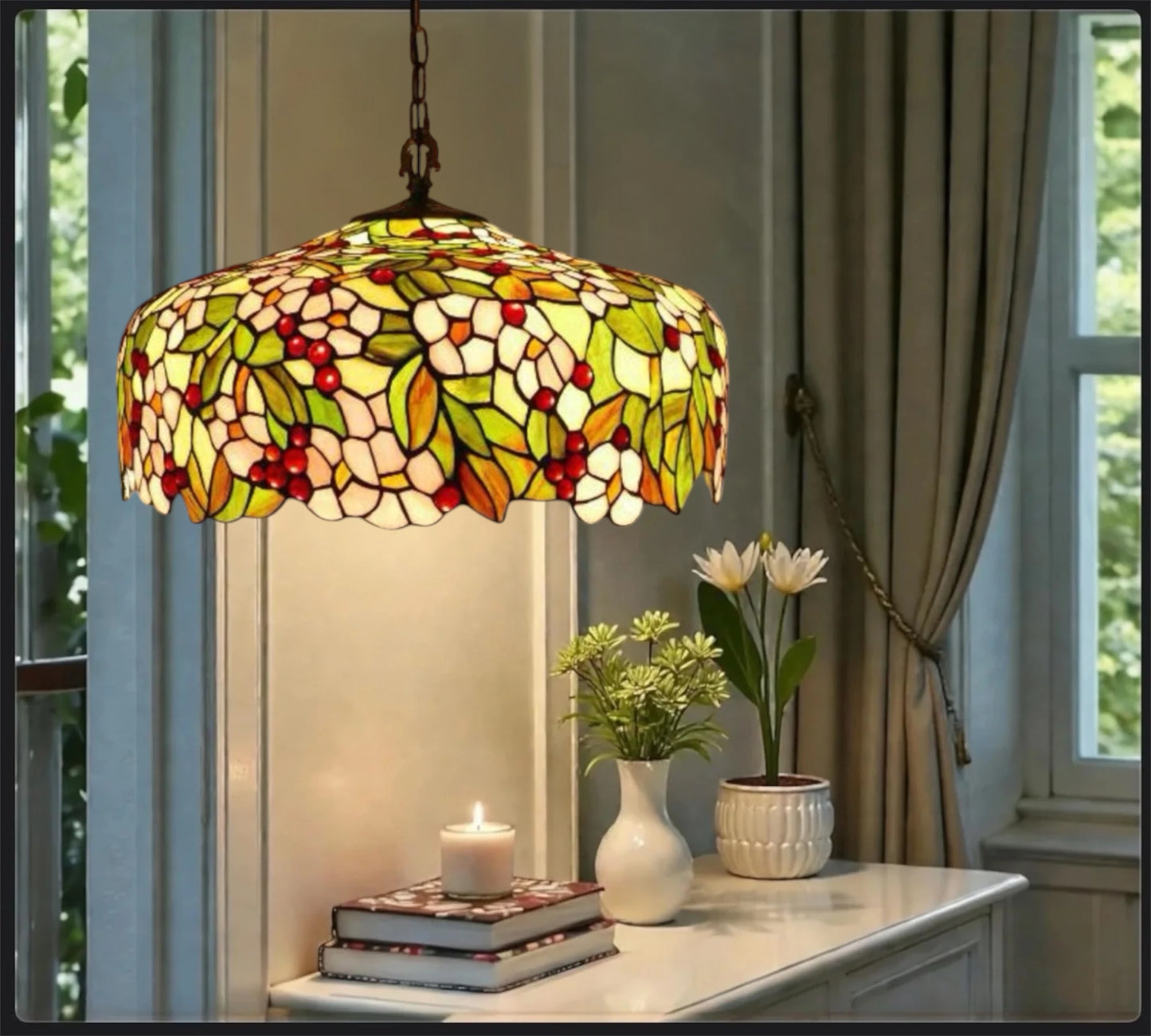 CDH 20" Tiffany Pendant Lamp 50cm shade (19047CX)